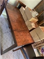 Kitchen table and two chairs, 54 inches long 42