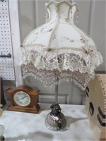 VICTORIAN METAL LAMP WITH SHADE