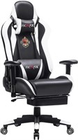 AS IS - Ficmax Massage Gaming Chair with Footrest