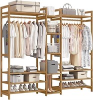 Fyzeg Clothing Rack Garment Rack with Shelves for