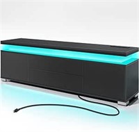 Rolanstar TV Stand with LED Lights & Power Outlet,