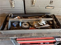 Metal Tool Box Tray w/ Plane and Misc