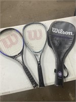 2 tennis rackets and one case