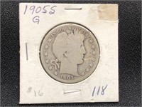 1905S Barber Half Dollar