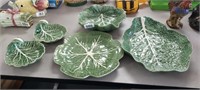 (5) PC.BORDALLO PINNEIRO CABBAGE DISHES  MADE IN P