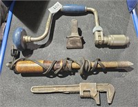 Heavy Soldering Iron, Pipe Wrench, Carpenter's