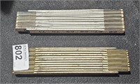 2 Wood Folding Rulers