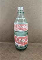 1970s Vtg Coca Cola 2 Liter Green Glass Bottle