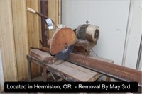 15 HP 18" ABRASIVE CHOP SAW, INFEED ROLLS,