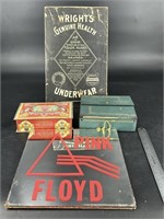 Antique Wrights Advertising, Tin Box, Pink Floyd