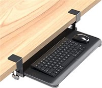 BONTEC Small Keyboard Tray Under Desk, Pull Out Ke
