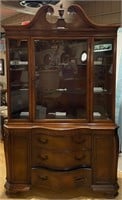 Wood China Cabinet with Glass Doors