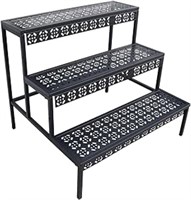 aboxoo 3 Tier Stair Style Large Metal Plant Stand,