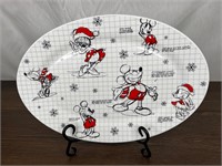 Mickey & Minnie Disney Christmas Snowflake Platter