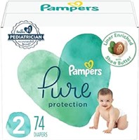 SEALED - Pampers Diapers Size 2, 74 Count - Pure P