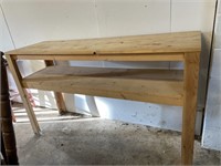 Wood shop table
