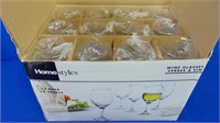 Homestyles 12 Pack Wine Glasses ( New In Box )