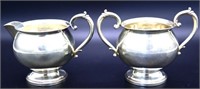 Fisher weighted sterling creamer/sugar set