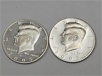 2005 Proof Kennedy Silver Half Dollar Coins