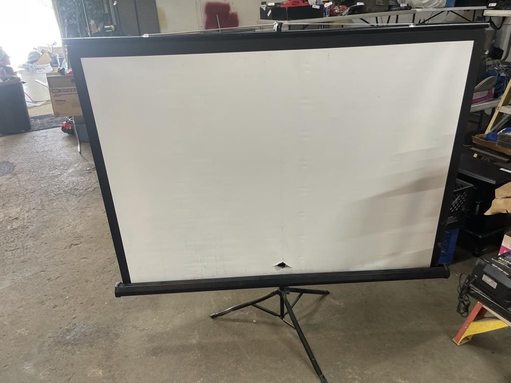 Projector screen has a tear and legs are bad