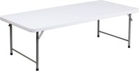 Paige 4.93-Ft Kid's White Plastic Folding Table