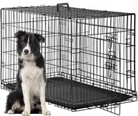 FDW Dog Crate for Large Dogs  48 Inch  Black