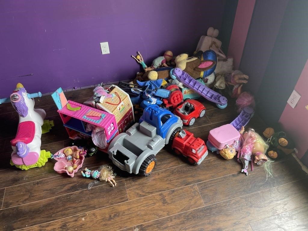Pile of children toys