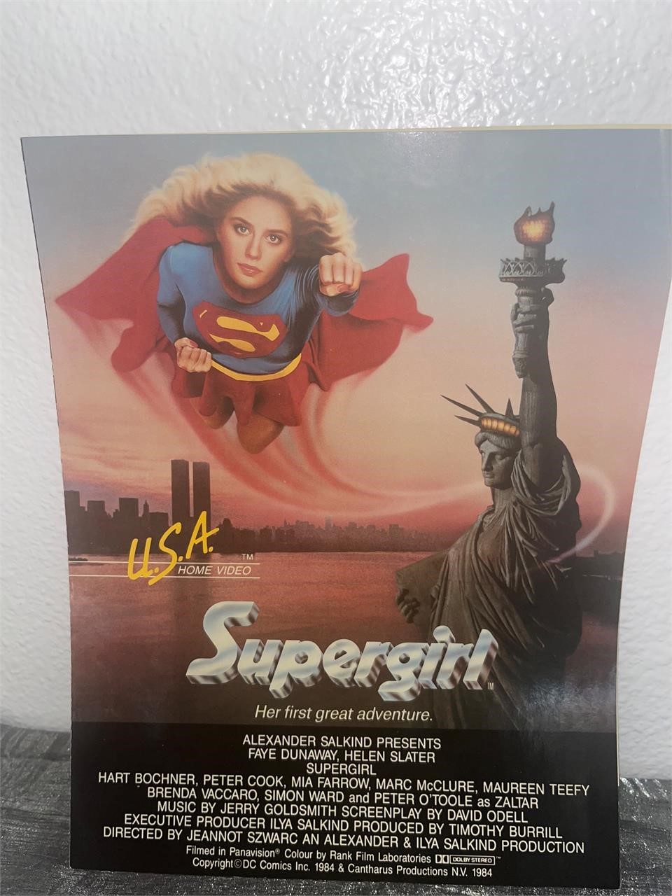 Supergirl Movie USA Home Video Counter Display