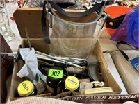 box of misc gun cleaning items