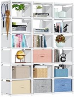 Mavivegue Book Shelf, 18 Cube Storage Organizer, D
