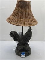 rooster lamp with wicker shade