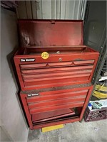 2 Piece Rolling Metal Tool Cabinet