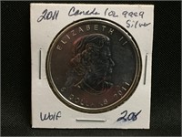 2011 Canada Silver $5 Wolf