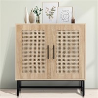 KFO Storage Cabinet with Handmade Natural Rattan