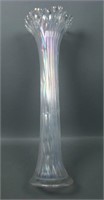 Fenton White Diamond and Spearhead 15 1/4" Vase