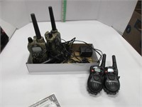 Two sets of walkie-talkies