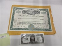 Vintage railroad stock certificate