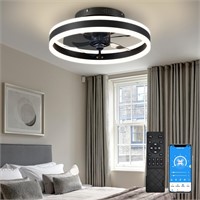 GOSONKT Low Profile 15.7" LED Small Ceiling Fan w