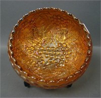 Amber Imperial Grape Cupped Rose Bowl