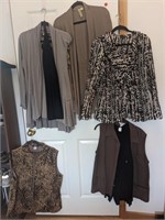 Women's Brown & Mixed Print Clothes Lot  (Front