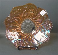 U.S. Glass Dk Marigold Field Thistle Plate