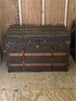 Wood & Leather Travel Trunk