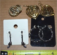 (4) Vtg-Contempo Earring Pairs w/ Revolvers +
