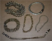 (6) Vintage Goldtone Bracelets w/ Anne Klein +