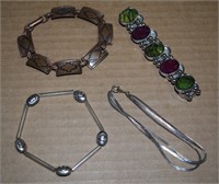 (4) Vtg-Contempo Bracelets w/ Copper Link +