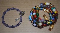 (2) Contempo Beaded Bracelets incl 925 Ribbon