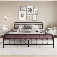 ULN - Elegant Home Products King Bed Frame with He