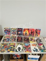 56 assorted comics in sleeves - some 1st issues