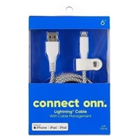 onn. Lightning Cable with Cable Management