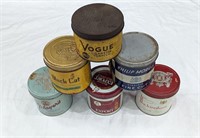 Lot of 6 Assorted Tobacco Tins